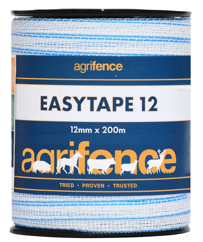 Agrifence Easytape 12 White Polytape 12mm x 200m